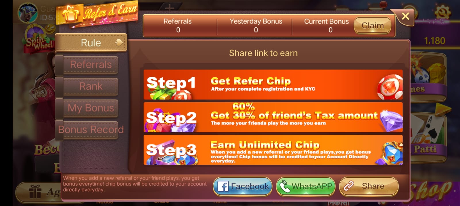 Teen Patti King App Download & Get 260₹ Bonus || King Teen Patti APK 7 king 3 Patti App