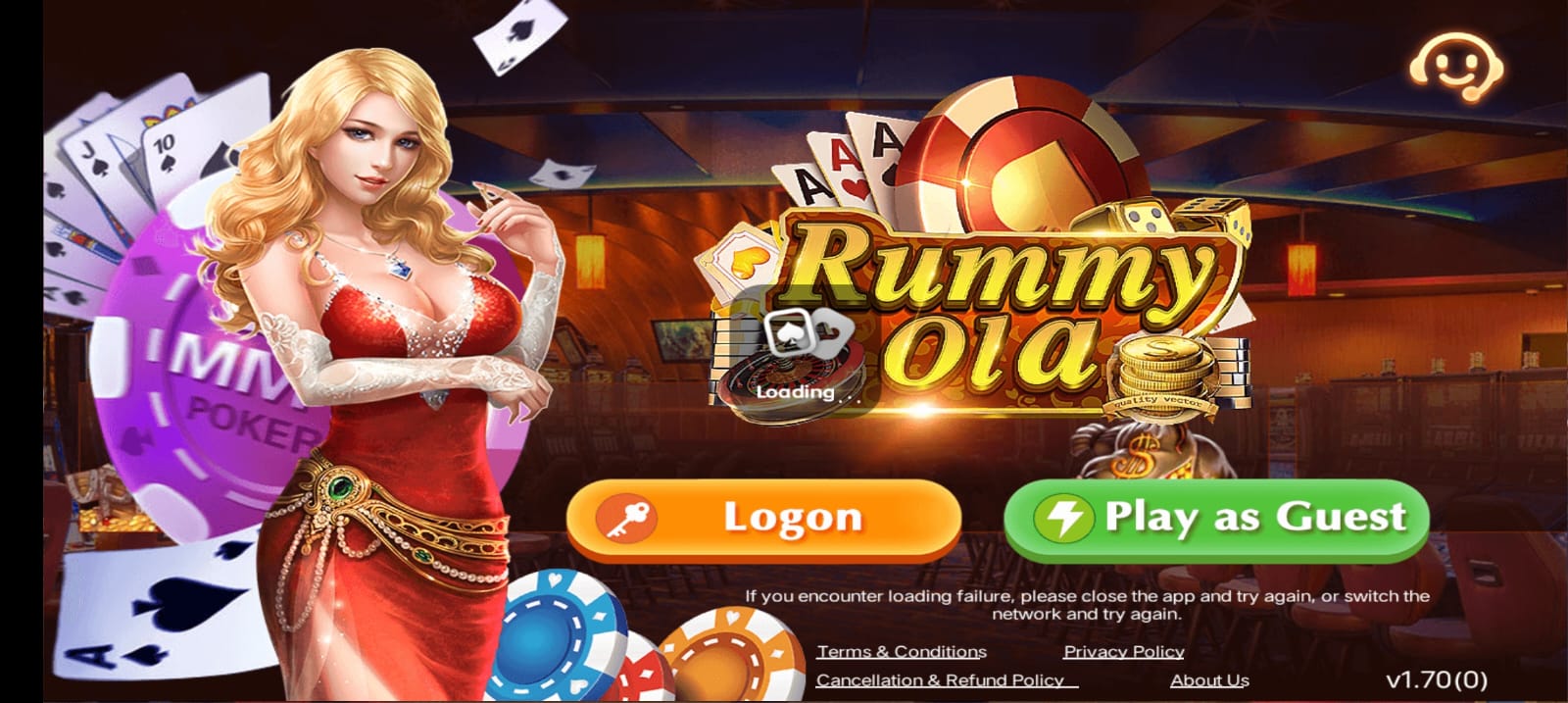 Login Process In "Rummy Ola" APP