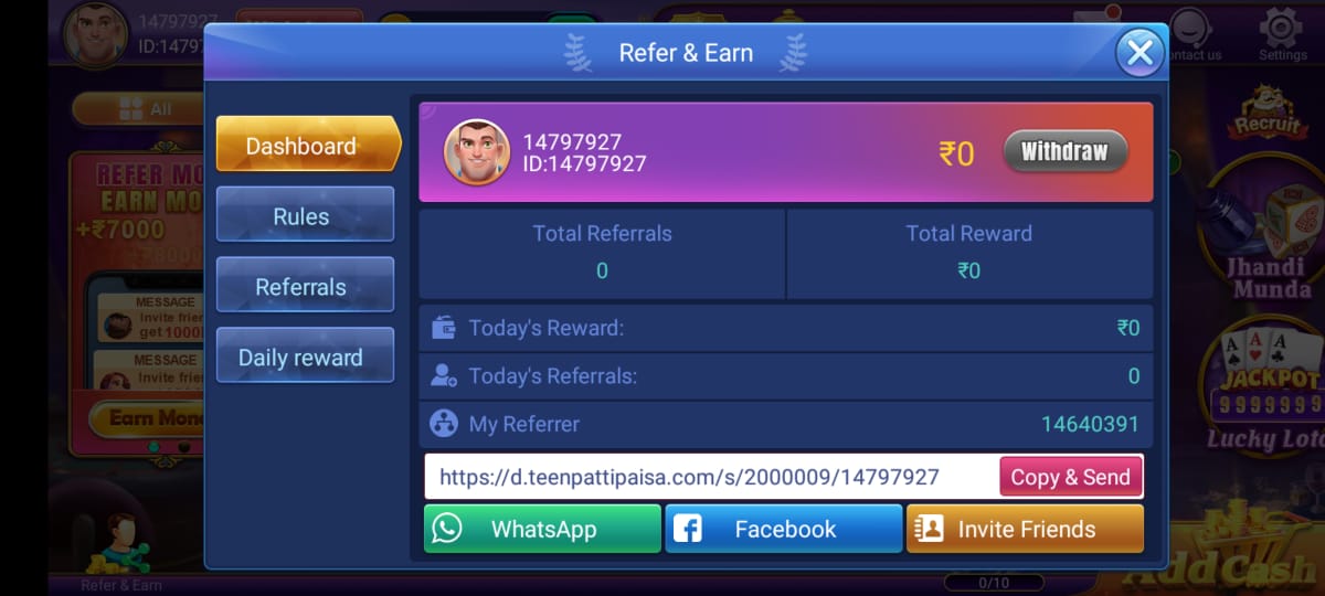 Teen Patti Bazaar App | Welcome Bonus 50₹ || तीन पत्ती बाज़ार ऐप | Withdrawal 100₹ 6 Teen Patti Bazaar App Refer & Earn Program