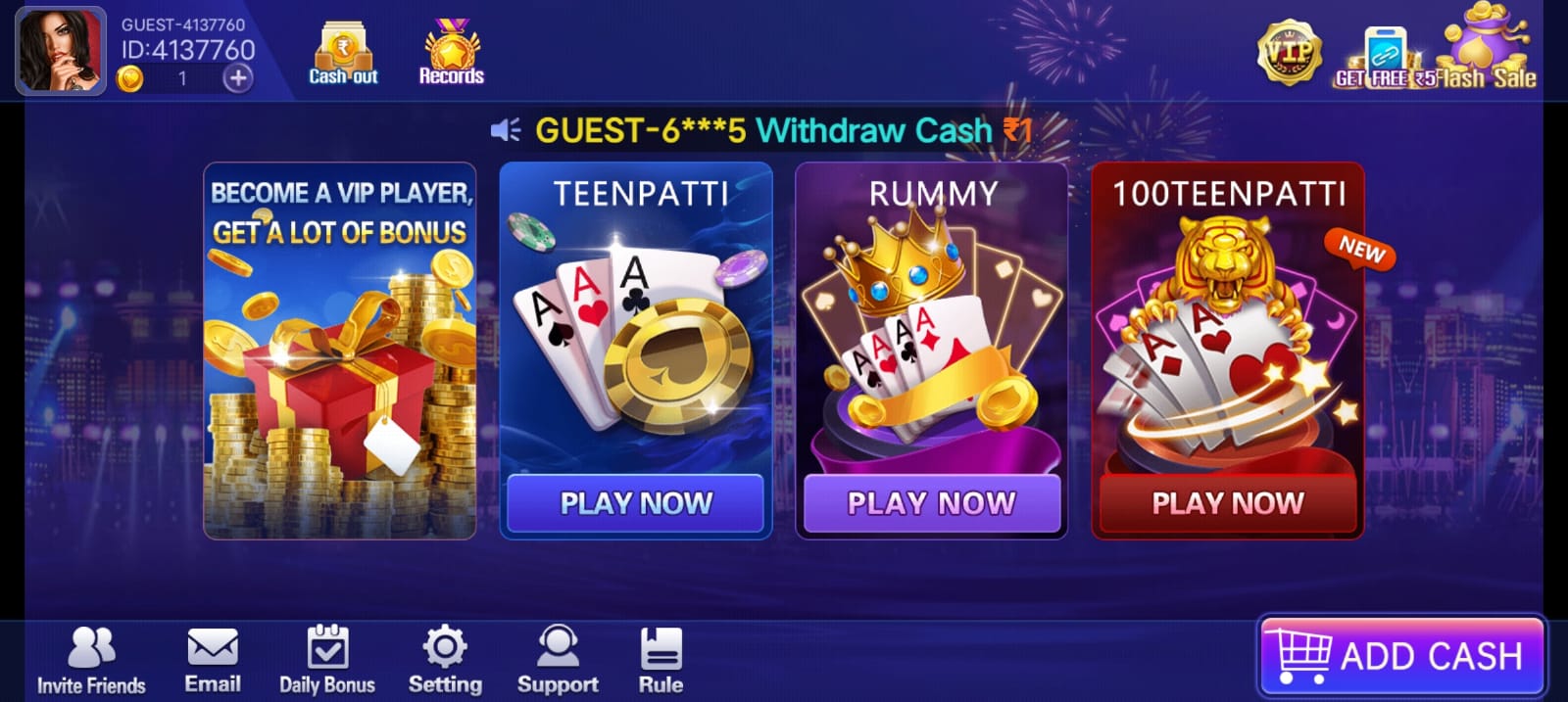 Teen Patti City App || Bonus ₹120 || तीन पत्ती सिटी ऐप || Withdraw ₹100 4 Game In 3 Patti City App