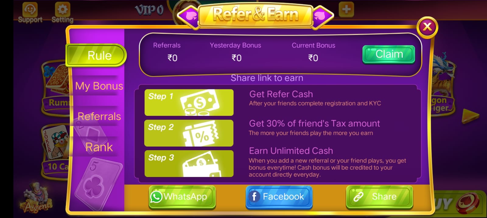 Teen Patti Mini App || Sign Up Bonus 50₹ || तीन पत्ती मिनी ऐप || Withdrawal 100₹ 6 Teen Patti Mini App